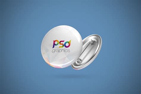 Download Free Pin Button Mockup PSD - Free Download