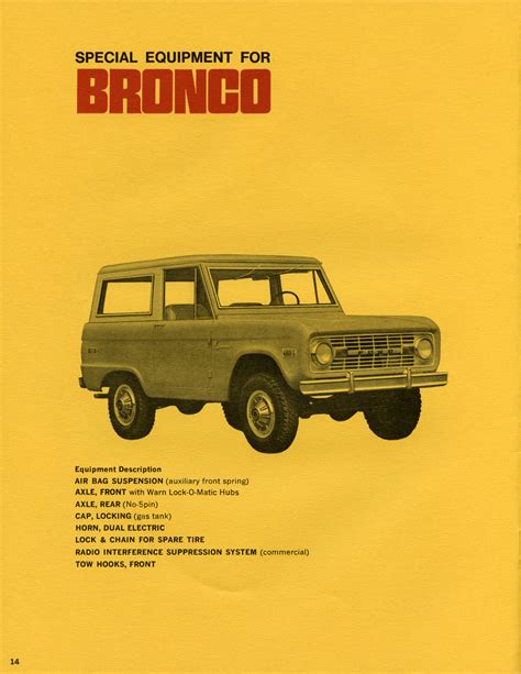 Bronco Brochures Ford Media Center