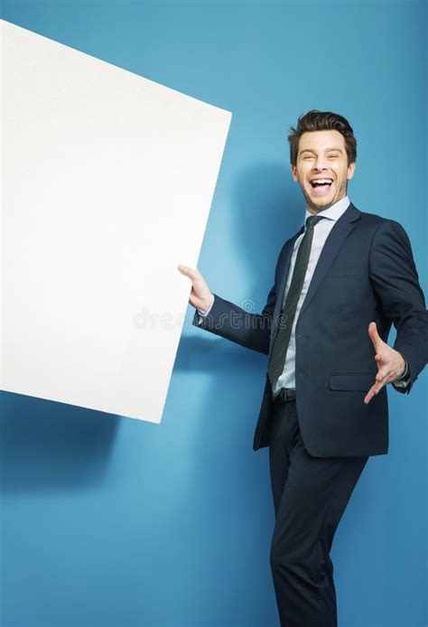Funny Handsome Guy Holding The Board Stock Image Image Of Confident