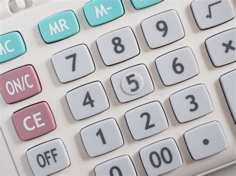 Closeup Of Calculator Keyboard Stock Image Image Of White Closeup