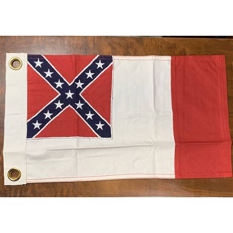 3rd National Confederate Flag Csa Cotton 12 X 18 Inch With Grommets