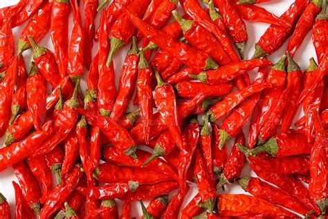 Dried Red Hot Chili Peppers Stock Image Colourbox