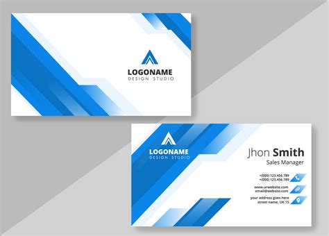 Blue Business Card Vector Art Icons And Graphics For Free Download