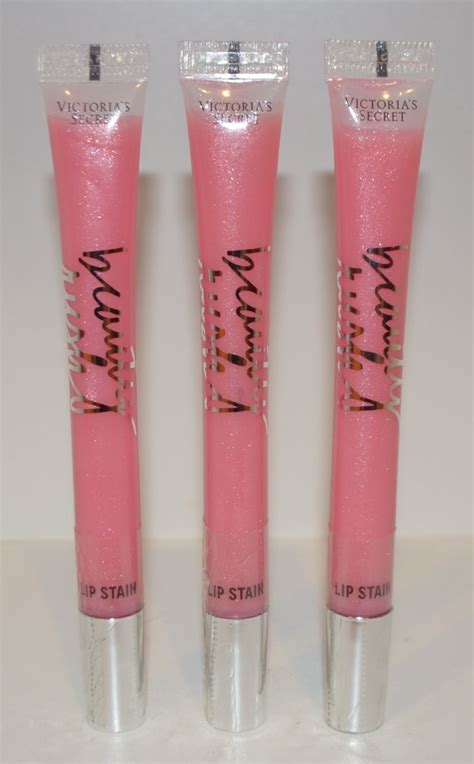 Lot Of 3 Victorias Secret Stay Awhile Beauty Rush Lip Stain Gloss Shimmer Pink Lip Stain