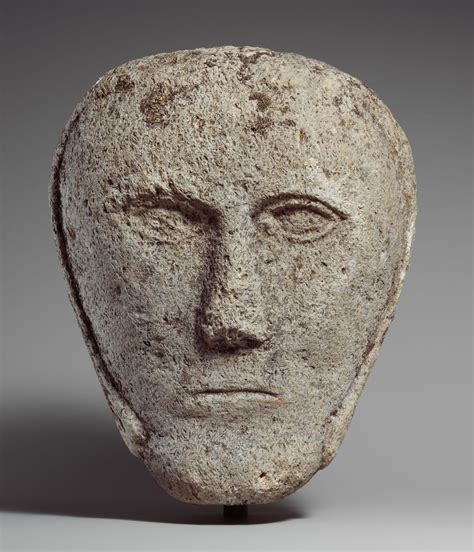 Head Of A Man Wearing A Cap Or Helmet Date Possibly 2nd3rd Century