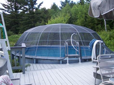 Diy Pool Dome In Ground Pools Pool Landscaping Above Ground