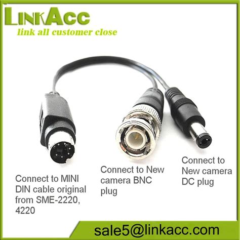 Lkcl699 6pin Mini Din Cable Male To Bnc Dc Adapter Buy Mini Din To
