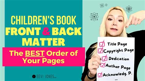 Childrens Book Front Matter The Best Book Page Order Youtube