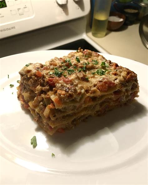 lasagna  meat sauce  bechamel ricotta filling recipes
