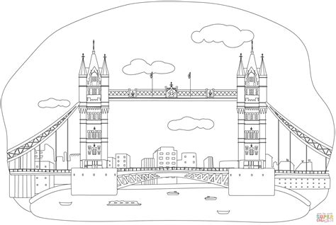 Tower Bridge Coloring Page Free Printable Coloring Pages Tower