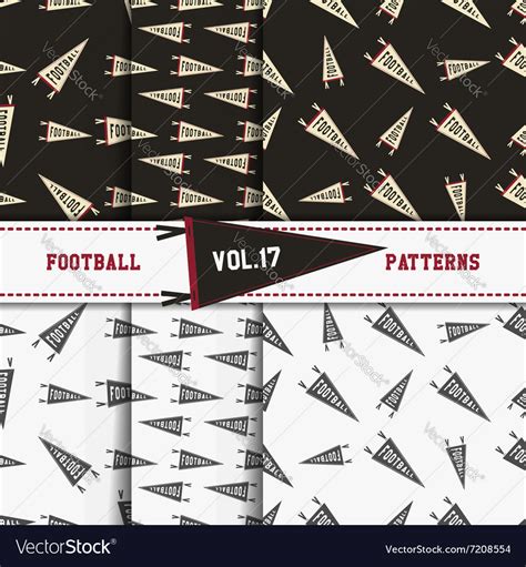 Set Of American Football Patterns Usa Sports Vector Image