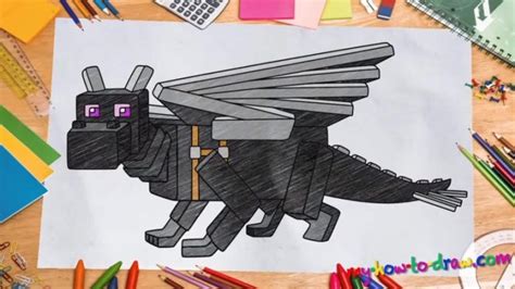 How To Draw Ender Dragon Minecraft My How To Draw