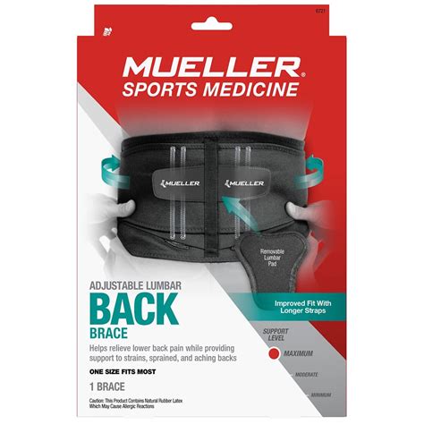 Mueller Sport Care Adjustable Lumbar Back Brace Maximum Support Model