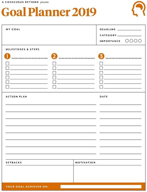 Free Printable Goal Setting Worksheet + Habit Tracker Template