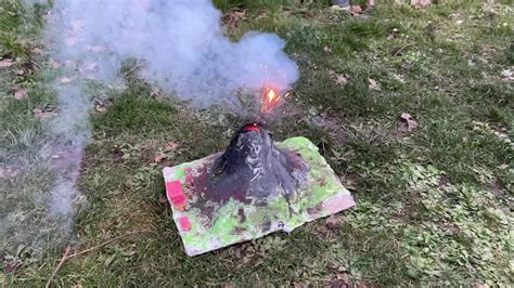 Model Volcano Ammonium Dichromate Pyrotechnic Eruption Best One Yet