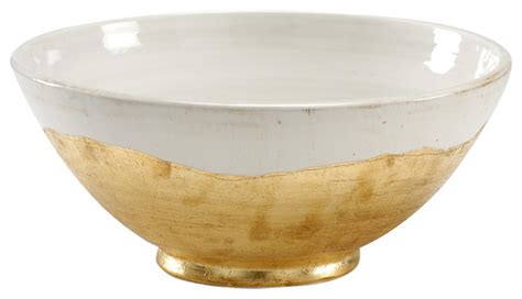 Wildwood Gold Centerpiece Bowl Contemporary Decorative Bowls By