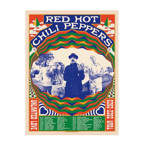 Official Unlimited Love Tour Poster Red Hot Chili Peppers