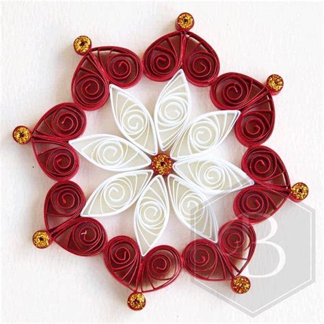 Quilled Snowflake Holiday Decoration Quilling Christmas Etsy