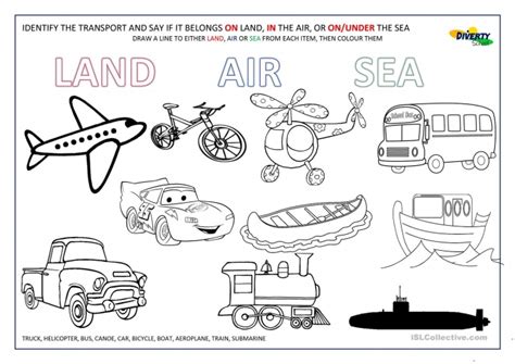 Air Vehicles Worksheets | 99Worksheets