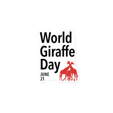 World Giraffe Day (Red) sticker • Pacific Lotus Corps