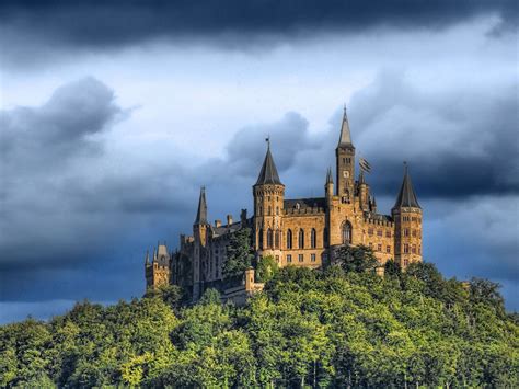 Brown concrete castle, burg hohenzollern, castle, mist. Hohenzollern Castle | Germany, Baden-Württemberg ...