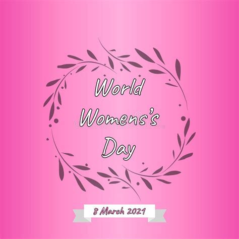 International Women S Day Poster World Woman Day Sign Stock Vector