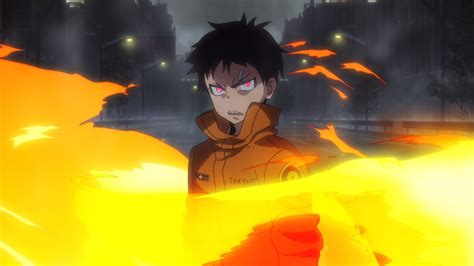 Fire Force Shinra Kusakabe On Fire With Shallow Background
