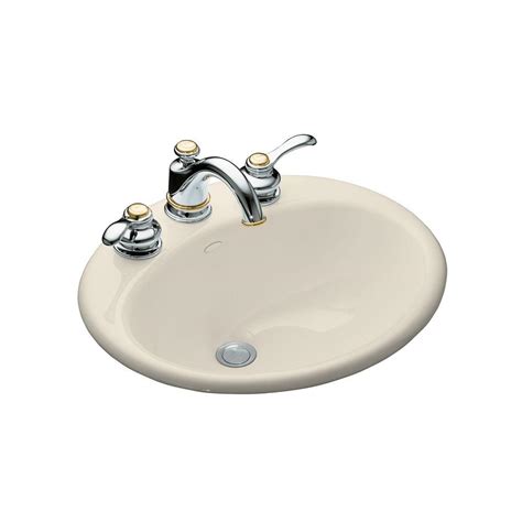 It's possible you'll discovered another cast iron bathroom sinks undermount better design concepts. KOHLER Farmington Drop-In Cast Iron Bathroom Sink in ...