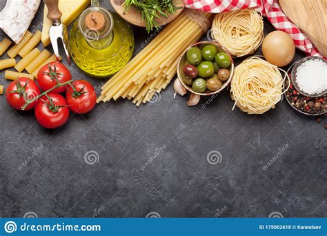 Italian Cuisine Food Ingredients Stock Photo Image Of Kitchen Pepper