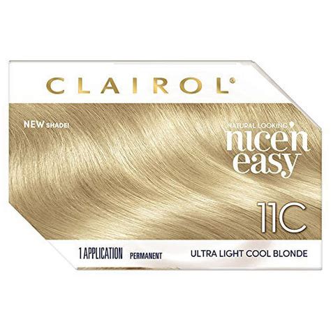 Clairol Nicen Easy Permanent Hair Color 11c Ultra Light Cool Blonde Pack Of 1