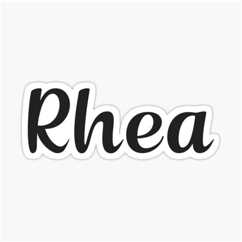Rhea Name Sticker For Sale By 99posters Redbubble
