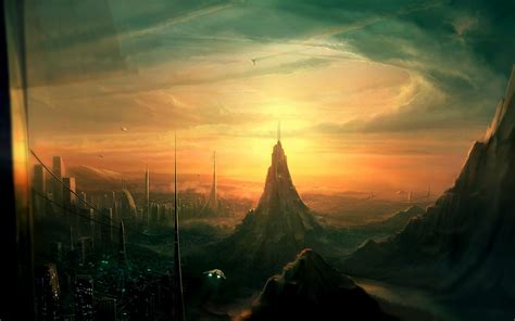 Artwork Digital Art Fantasy Art City Futuristic Science Fiction