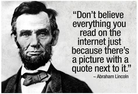 Dont Believe The Internet Lincoln Humor Poster Poster Lincoln