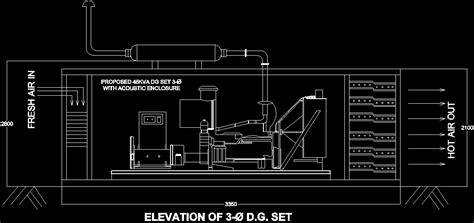 Drawing labels, details, and other text information extracted from the cad file (translated from turkish): Diesel Generator Autocad Drawing