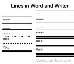 Draw a line above a docked control. How to create a line in Microsoft Word and LibreOffice Writer