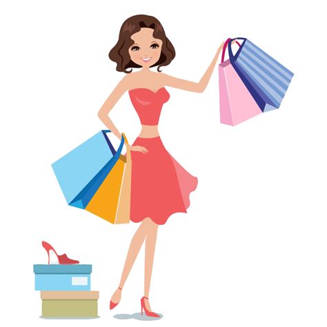 Fashion Girl Holding Shopping Bag Transparent Png Png Mart