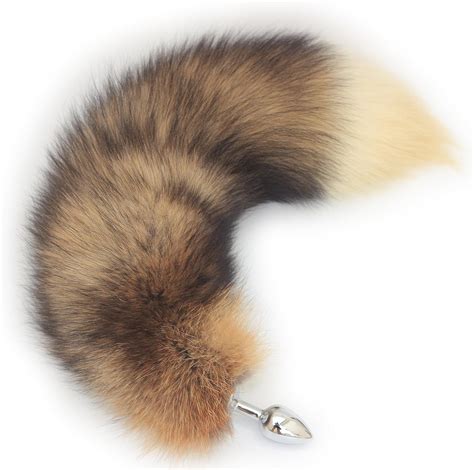 Multi Function Real Fox Tail Fur Anal Plug Sexy Adult Toy Fashion Butt Stainless Steel Cosplay