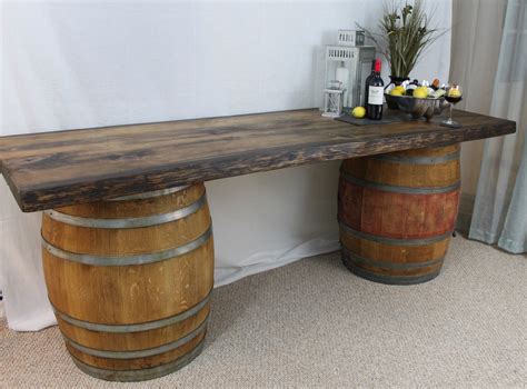 wine barrel table 6 foot destination events
