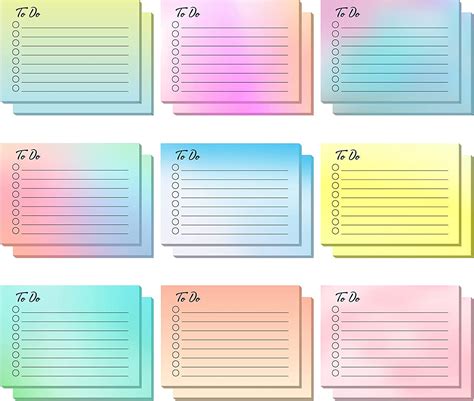 Amazon Com To Do List Sticky Notes Assorted Colors Lined Sticky Notes