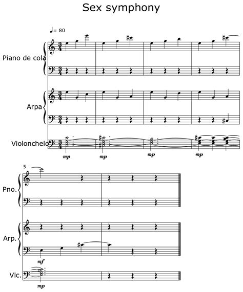 Sex Symphony Sheet Music For Piano Harp Cello