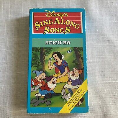 Disney S Sing Along Songs Vhs Heigh Ho Snow White Video Tape Rare St