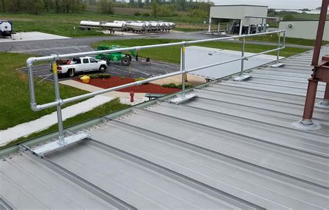 Guardrail For Metal Roofs Fall Arrest Railings Sesco Safety