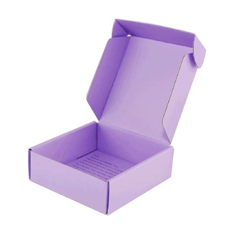 Purple Color Corrugated Small Shipping Boxes With Custom Logo Buy