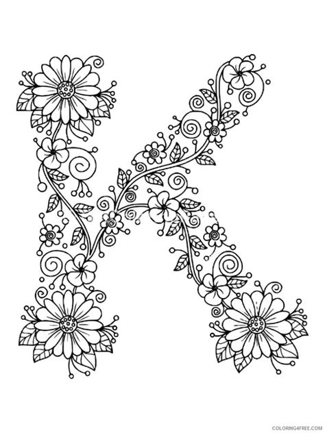 Letter K Coloring Pages Alphabet Educational Letter K Of 14 Printable