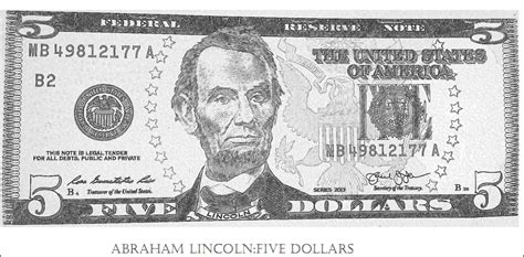 Touch device users can explore by touch or. Free coloring on abraham lincoln five dollar bill | GREAT ...