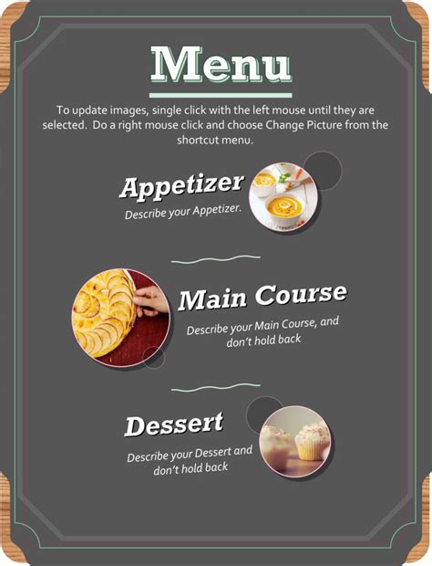 Free Simple Menu Templates For Restaurants Bakery Menu Restaurant Menu