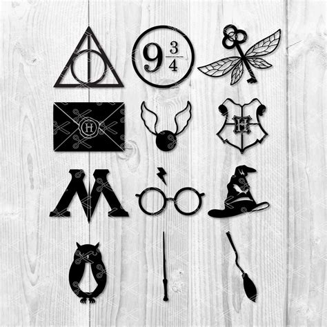 Harry Potter SVG DXF PNG BUNDLE | Harry potter symbols art, Harry