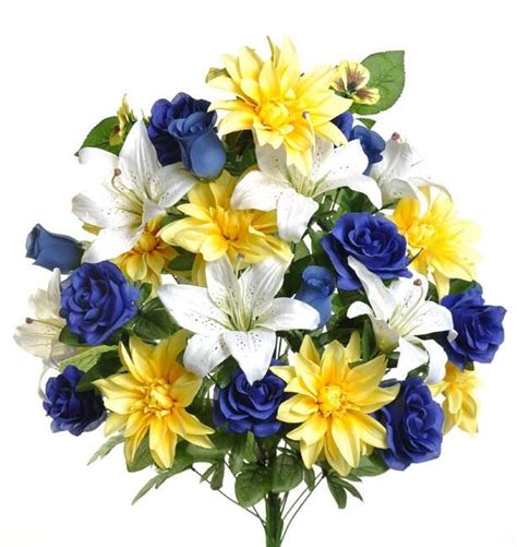 Back in the day, table runners were used by nobles to protect tables from crumbs and spills. Artificial Navy Blue, White, Yellow Memorial Flower ...