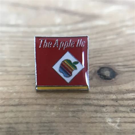 Vintage Rare Apple Llc 80s Macintosh Computer Rainbow Enamel Brass Logo