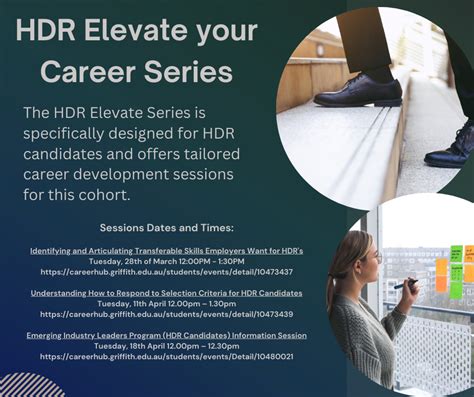 Elevate Your Career For Hdr Candidates Griffith University Careers